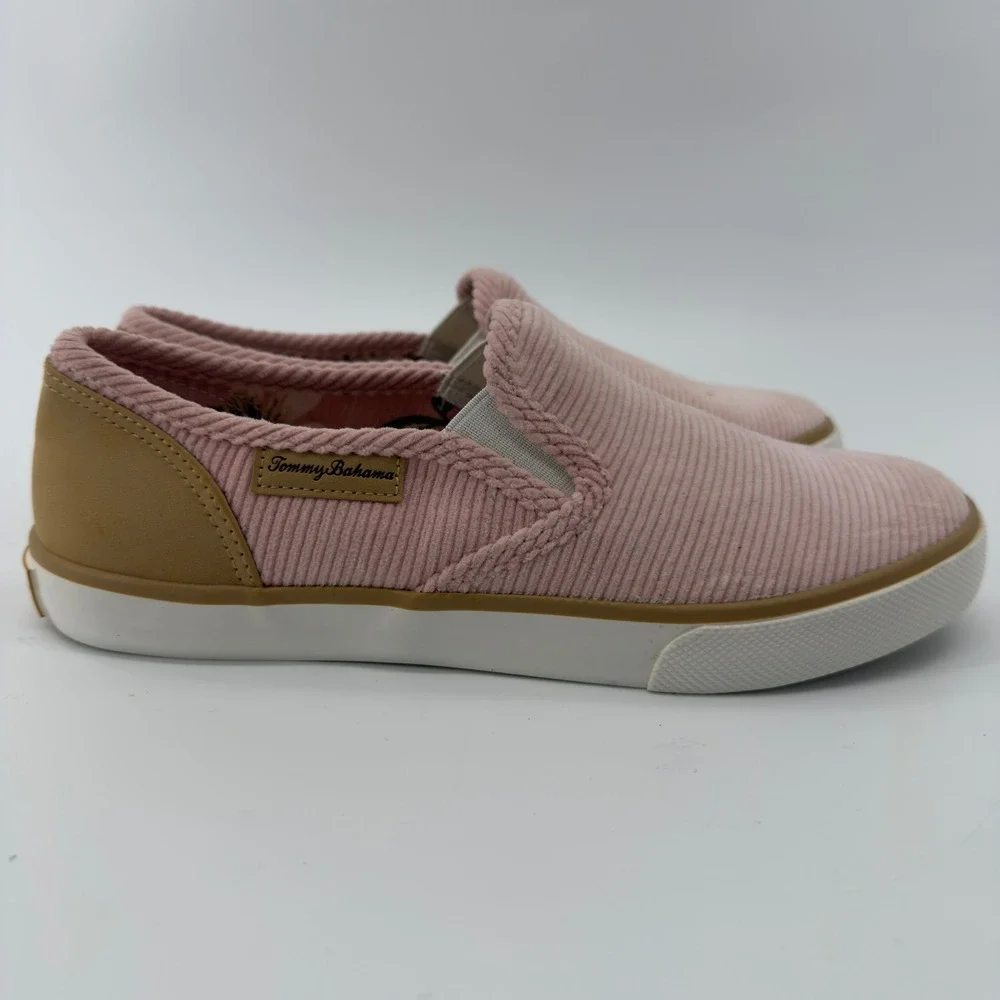 Tommy Bahama Pink Corduroy Slip On‎ Sneakers Shoes Womens 8